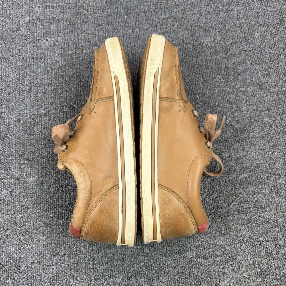 Twisted X Kid's Tan Leather Kick On Lace Up Shoes YCA0012 Size 5 M
